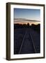 Sunset at the Train Graveyard in Uyuni, Bolivia-Alex Saberi-Framed Photographic Print