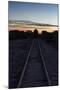 Sunset at the Train Graveyard in Uyuni, Bolivia-Alex Saberi-Mounted Photographic Print