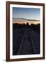 Sunset at the Train Graveyard in Uyuni, Bolivia-Alex Saberi-Framed Photographic Print