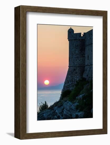 Sunset at the Walls of Old Town, Dubrovnik, UNESCO World Heritage Site, Croatia, Europe-Karen Deakin-Framed Photographic Print