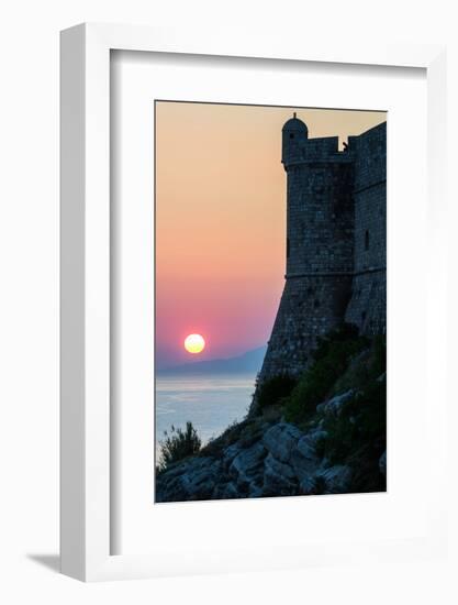 Sunset at the Walls of Old Town, Dubrovnik, UNESCO World Heritage Site, Croatia, Europe-Karen Deakin-Framed Photographic Print