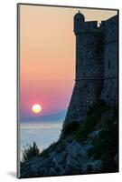 Sunset at the Walls of Old Town, Dubrovnik, UNESCO World Heritage Site, Croatia, Europe-Karen Deakin-Mounted Photographic Print