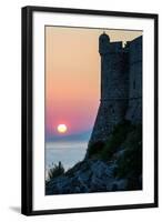 Sunset at the Walls of Old Town, Dubrovnik, UNESCO World Heritage Site, Croatia, Europe-Karen Deakin-Framed Photographic Print