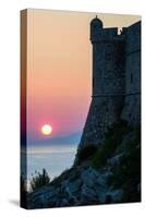Sunset at the Walls of Old Town, Dubrovnik, UNESCO World Heritage Site, Croatia, Europe-Karen Deakin-Stretched Canvas