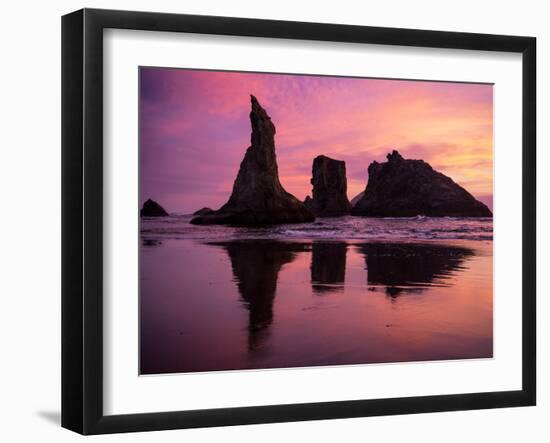 Sunset at the Wizard's Hat, Oregon, United States of America, North America-Jim Nix-Framed Photographic Print