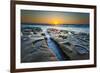 Sunset at Tide Pools in La Jolla, Ca-Andrew Shoemaker-Framed Photographic Print