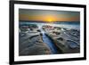 Sunset at Tide Pools in La Jolla, Ca-Andrew Shoemaker-Framed Photographic Print