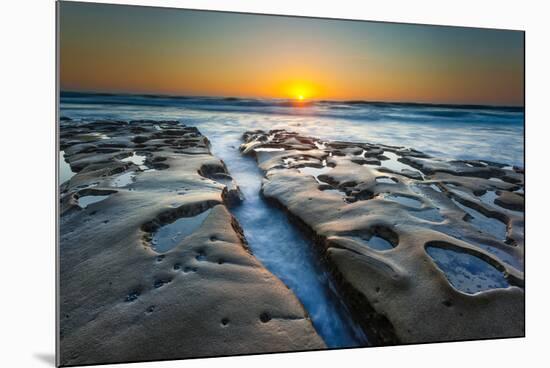 Sunset at Tide Pools in La Jolla, Ca-Andrew Shoemaker-Mounted Photographic Print