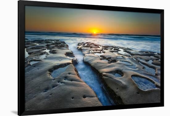 Sunset at Tide Pools in La Jolla, Ca-Andrew Shoemaker-Framed Photographic Print