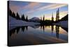 Sunset at Tipsoo Lakes and Mount Rainier-Craig Tuttle-Stretched Canvas