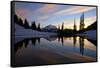 Sunset at Tipsoo Lakes and Mount Rainier-Craig Tuttle-Framed Stretched Canvas