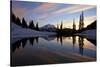 Sunset at Tipsoo Lakes and Mount Rainier-Craig Tuttle-Stretched Canvas