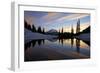 Sunset at Tipsoo Lakes and Mount Rainier-Craig Tuttle-Framed Photographic Print