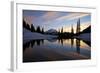 Sunset at Tipsoo Lakes and Mount Rainier-Craig Tuttle-Framed Photographic Print
