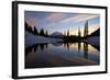 Sunset at Tipsoo Lakes and Mount Rainier-Craig Tuttle-Framed Photographic Print