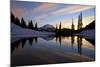 Sunset at Tipsoo Lakes and Mount Rainier-Craig Tuttle-Mounted Photographic Print