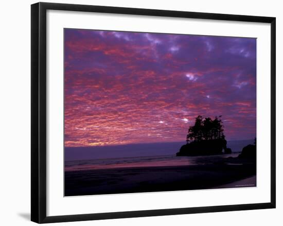 Sunset at Tounge Point, Olympic National Park, Washington, USA-null-Framed Photographic Print