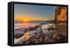 Sunset at Victoria Beach in Laguna Beach, Ca-Andrew Shoemaker-Framed Stretched Canvas