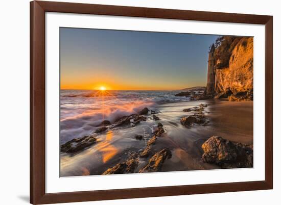 Sunset at Victoria Beach in Laguna Beach, Ca-Andrew Shoemaker-Framed Photographic Print