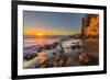 Sunset at Victoria Beach in Laguna Beach, Ca-Andrew Shoemaker-Framed Photographic Print