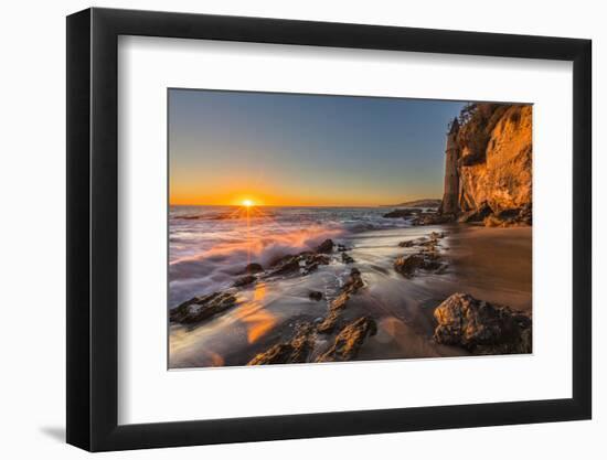 Sunset at Victoria Beach in Laguna Beach, Ca-Andrew Shoemaker-Framed Photographic Print