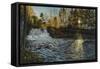 Sunset at Wadsworth Falls-Bruce Dumas-Framed Stretched Canvas