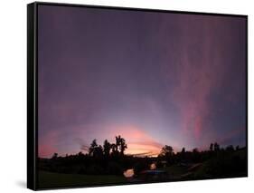 Sunset at Wilderness Lodge on Lake Moeraki, West Coast, South Island, New Zealand-null-Framed Stretched Canvas