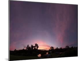 Sunset at Wilderness Lodge on Lake Moeraki, West Coast, South Island, New Zealand-null-Mounted Photographic Print