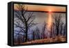 Sunset at Yellowstone Lake, Yellowstone National Park, Wyoming, USA-Tom Norring-Framed Stretched Canvas