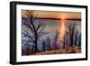 Sunset at Yellowstone Lake, Yellowstone National Park, Wyoming, USA-Tom Norring-Framed Photographic Print