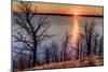 Sunset at Yellowstone Lake, Yellowstone National Park, Wyoming, USA-Tom Norring-Mounted Photographic Print