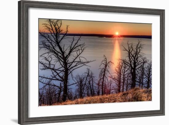 Sunset at Yellowstone Lake, Yellowstone National Park, Wyoming, USA-Tom Norring-Framed Photographic Print