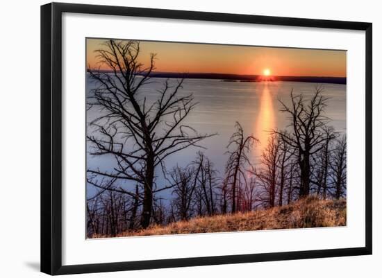 Sunset at Yellowstone Lake, Yellowstone National Park, Wyoming, USA-Tom Norring-Framed Photographic Print