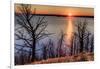 Sunset at Yellowstone Lake, Yellowstone National Park, Wyoming, USA-Tom Norring-Framed Photographic Print