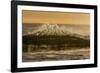 Sunset back lights a tubing wave-Mark A Johnson-Framed Photographic Print