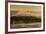 Sunset back lights a tubing wave-Mark A Johnson-Framed Photographic Print