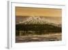 Sunset back lights a tubing wave-Mark A Johnson-Framed Photographic Print