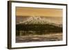 Sunset back lights a tubing wave-Mark A Johnson-Framed Photographic Print