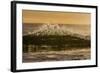 Sunset back lights a tubing wave-Mark A Johnson-Framed Photographic Print