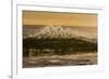 Sunset back lights a tubing wave-Mark A Johnson-Framed Photographic Print