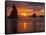 Sunset, Bandon Beach, Oregon, USA-Cathy & Gordon Illg-Framed Stretched Canvas