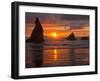 Sunset, Bandon Beach, Oregon, USA-Cathy & Gordon Illg-Framed Photographic Print