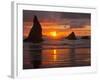 Sunset, Bandon Beach, Oregon, USA-Cathy & Gordon Illg-Framed Photographic Print