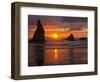 Sunset, Bandon Beach, Oregon, USA-Cathy & Gordon Illg-Framed Photographic Print