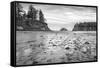 Sunset Bay BW-Stan Hellmann-Framed Stretched Canvas