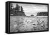 Sunset Bay BW-Stan Hellmann-Framed Stretched Canvas