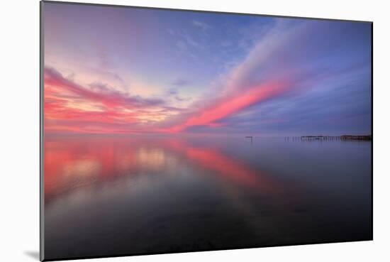 Sunset Bay Design at San Pablo Pier, Bay Area-null-Mounted Photographic Print