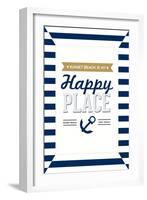 Sunset Beach, New Jersey - My Happy Place-Lantern Press-Framed Art Print
