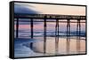 Sunset Beach Pier at Sunrise, North Carolina, USA-null-Framed Stretched Canvas