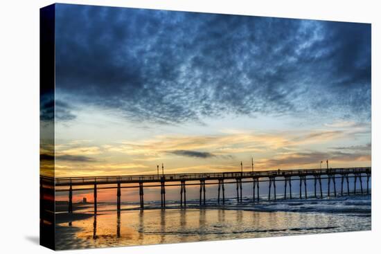 Sunset Beach Pier at Sunrise, North Carolina, USA-null-Stretched Canvas